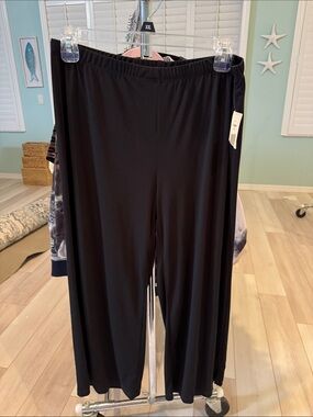 Kim Rogers Black Elastic Waist Pull-On Pants